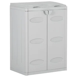 FENIKS vidaXL 2 drzwiczek szary 65x45x88 cm PP 151226 - Kosze na śmieci - miniaturka - grafika 1