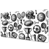 Podkładki na biurko - Ochronna mata na biurko Sportowe motywy 90x45 cm - miniaturka - grafika 1