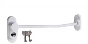 Zabezpieczenie okienne PENKID cable lock P9016 białe montowane wewnątrz na ramie okna, działające na zasadzie łańcuszka drzwiowego, - Akcesoria do okien - miniaturka - grafika 1