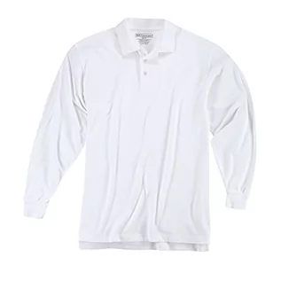 Koszulki męskie - 5.11 Taktyczna profesjonalna męska koszulka polo z długim rękawem, męska, polo profesjonalna, biała, S - grafika 1