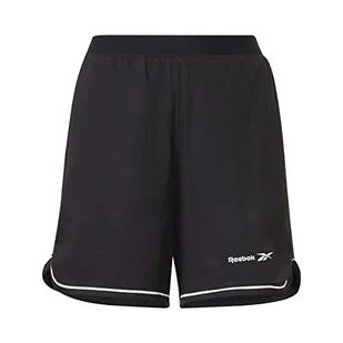 Reebok Damskie szorty tożsamości, czarne, XL, Czarny, XL - Spodenki damskie - miniaturka - grafika 1