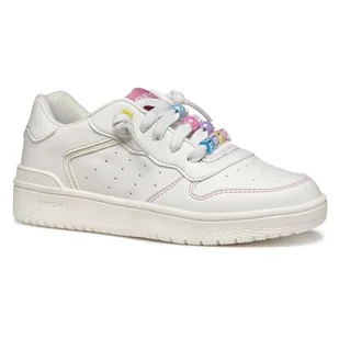 Geox J Washiba Girl D Sneakersy dziewczęce, Biały, różowy, 39 EU - Buty dla dziewczynek - miniaturka - grafika 1