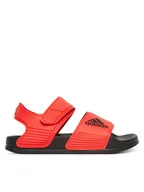 Buty dla chłopców - adidas Sandały adilette IH3633 Czerwony - miniaturka - grafika 1