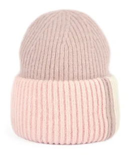 Czapka Damska Młodzieżowa Beanie Podwijana Zimowa Casualowa Ciepła Kolorowa - Czapki damskie - miniaturka - grafika 1