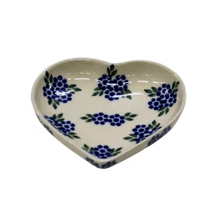 Ceramiczna podstawka serce Ceramika Bolesławiec - Świeczniki - miniaturka - grafika 1