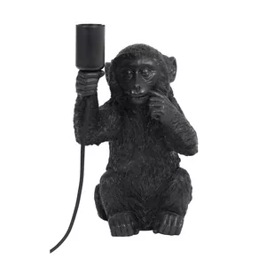 Czarna lampa stołowa (wysokość 34 cm) Monkey – Light & Living - Noże stołowe - miniaturka - grafika 1