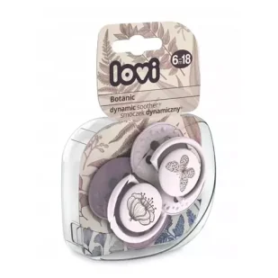 Lovi Smoczek silikonowy dynamiczny 6-18 Botanic - Smoczki uspokajające - miniaturka - grafika 1
