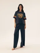 Piżamy damskie - Piżama damska Forever Bloovii navy S - miniaturka - grafika 1