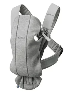 Baby Bjorn Mini, Nosidełko, Jersey, Jasny Szary, 3D - Nosidełka dla dzieci - miniaturka - grafika 1