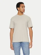 Koszulki męskie - Calvin Klein T-Shirt K10K114167 Beżowy Slim Fit - miniaturka - grafika 1