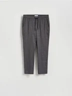 Spodnie męskie - Reserved - Spodnie slim fit w kratę - ciemnoszary - miniaturka - grafika 1