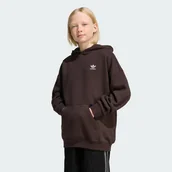 Bluzy dla dziewczynek - Dziecięca bluza polarowa z kapturem o luźnym kroju - Adidas - miniaturka - grafika 1