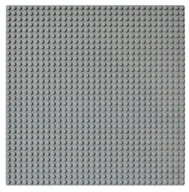 Klocki - Płyta Konstrukcyjna Bazowa Do Klocków Podstawka Do Budowania Szara - miniaturka - grafika 1