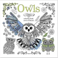 Poradniki hobbystyczne - Kolorowanka antystresowa 200x200 12 Owls Nowa - miniaturka - grafika 1