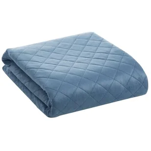 Narzuta 70 x 160 Pikowana Velvet Luiz5 Niebieski - Narzuty Narzuta 70 x 160 Pikowana Velvet Luiz5 Niebieski - Narzuty - miniaturka - grafika 1