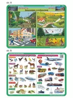 Podkładki na biurko - Nieprzypisany Podkładka edukacyjna Miasto i wieś te co biegają pływają skaczą środki transportu VISU000 - miniaturka - grafika 1