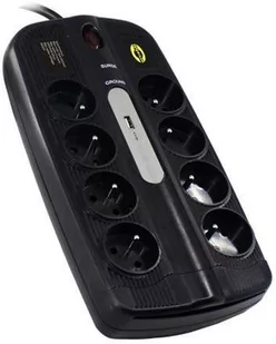 Orvaldi Filtr zasilający ORV-8PL USB 3.0 kab 3m 16A 4500J ORV-8PL1XU - Listwy zasilające - miniaturka - grafika 1