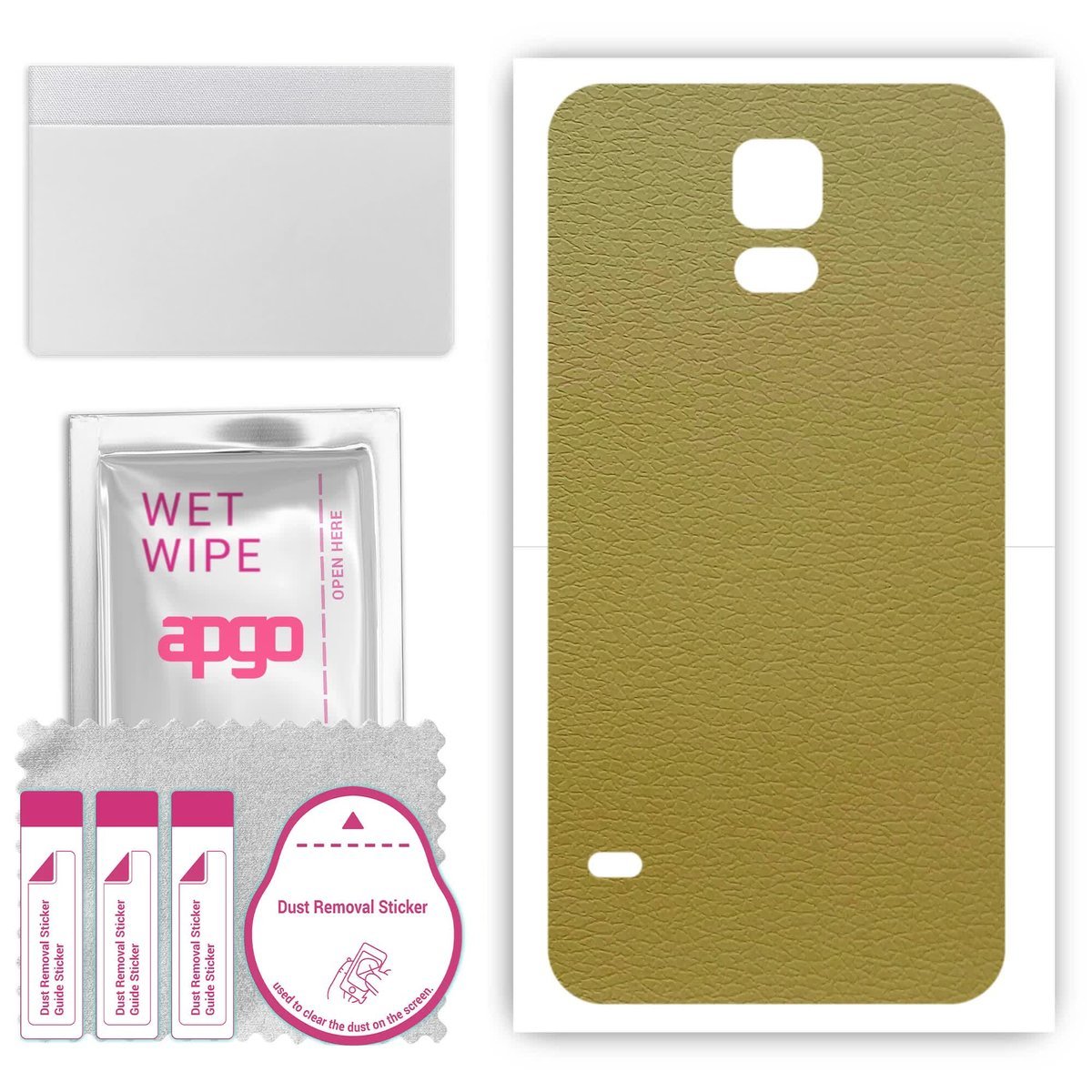 Folia naklejka skórka strukturalna na TYŁ do Samsung Galaxy S5 Neo G903F - Skóra Oliwkowa - apgo SKINS