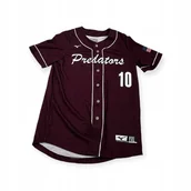 Bluzki damskie - Bluzka dziecięca rozpinana krótki rękaw MIZUNO PERFORMANCE PREDATORS 10 XL - miniaturka - grafika 1