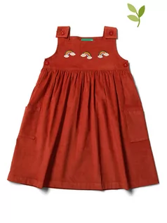 Sukienki i spódniczki dla dziewczynek - Little Green Radicals Sukienka w kolorze pomarańczowym - grafika 1