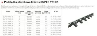 PODKŁADKA PLASTIKOWA LINIOWA SUPER TRICK 20 2000MM - Narzędzia murarskie - miniaturka - grafika 2