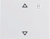 Klawisze i ramki - Hager polo K.1 Klawisz z nadrukiem symbolu strzałki śnieżnobiały 14057109 14057109 - miniaturka - grafika 1