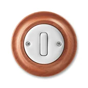 Wyłączniki światła i elektryczne - Wyłącznik pojedynczy / schodowy ABB DECENTO porcelana / czereśnia - miniaturka - grafika 1