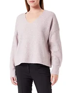 Bluzki damskie - Vero Moda Damska bluzka Vmdoffy Ls z dekoltem w serek Ga Boo sweter, Woodros/Detale: melanż, S - miniaturka - grafika 1