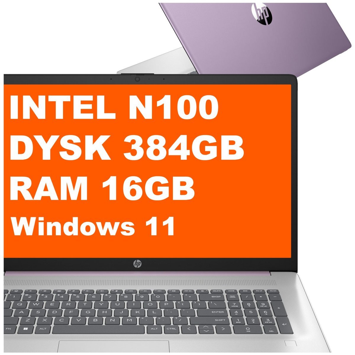 HP 17-cn3143ds / BK1C2UA / Intel N100 / 16GB / 384GB / Intel UHD / HD+ / Dotyk / Win 11 / Fioletowy BK1C2UA_16GB_384GB_W11