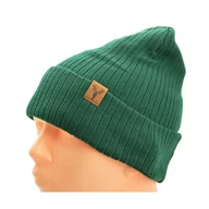 Czapki damskie - Ciepła Męska czapka zimowa Zielona L/XL ST-538E - miniaturka - grafika 1