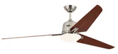 Wentylatory sufitowe - Energooszczędny wentylator sufitowy z oświetleniem i pilotem Eco Aviatos 162 cm chrom szczotkowany / drewno wiśniowe - miniaturka - grafika 1