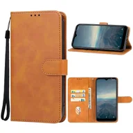 Etui i futerały do telefonów - Do Vodafone Smart V22 skórzane etui na telefon Brown - miniaturka - grafika 1