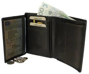 Portfel Męski Skórzany EL FORREST Skóra Bydlęca Duży Pionowy Bez Zapięcia Jedno Skrzydełko RFID 861 R 61 13,5 x 10 x 2,5 cm - Portfele - miniaturka - grafika 5