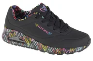 Sneakersy damskie - Skechers Uno-Loving Love 155506-BBK damskie sneakersy czarne - miniaturka - grafika 1