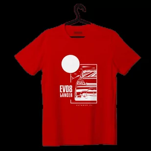 T-shirt Mitsubishi Lancer EVO8 JDM czerwona-XXL - Odzież do sportów motorowych - miniaturka - grafika 1