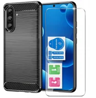 Etui i futerały do telefonów - ETUI SIMPLE CARBON CASE DO SAMSUNG GALAXY A36 5G / A56 5G CZARNA NAKŁADKA - miniaturka - grafika 1