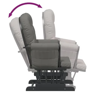 Fotel pływający z podnóżkiem, ciemnoszary, obity tkaniną Lumarko - Fotele - miniaturka - grafika 10