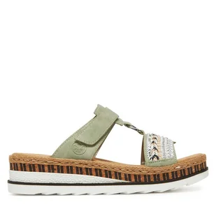 Klapki Rieker V79M6-52 Zielony - Klapki i japonki damskie - miniaturka - grafika 1