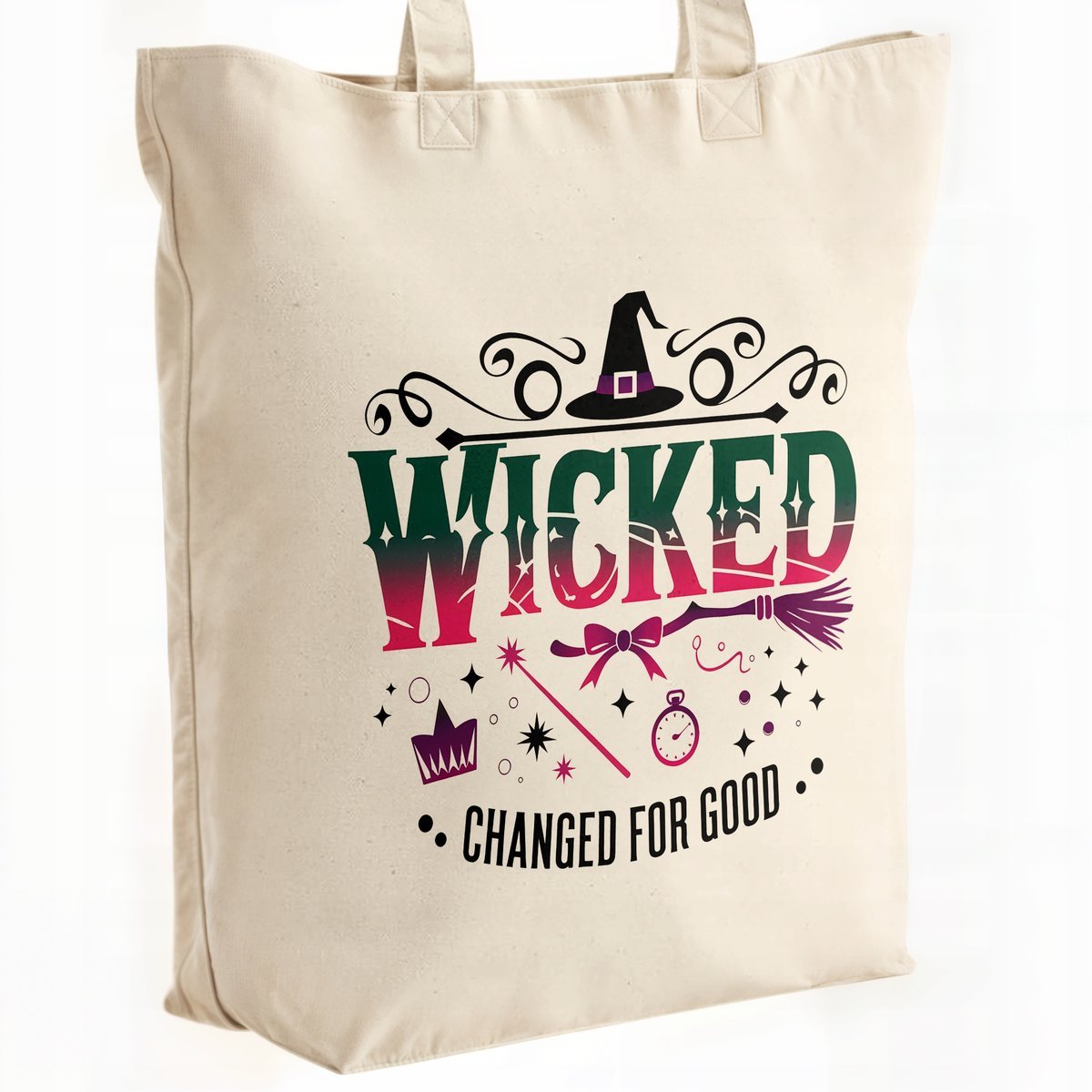 Torba bawełniana Premium Wicked For Good Oz Elphaba Glinda Dla Fanów