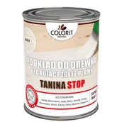 Farby i impregnaty do drewna - Colorit Podkład do drewna blokujący żółte plamy Tanina Stop biały 0.75 l - miniaturka - grafika 1
