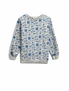 Koton Bluza chłopięca z nadrukiem Crew Neck, Grey Design (9d1), 4-5 lat - Bluzy dla chłopców - miniaturka - grafika 1