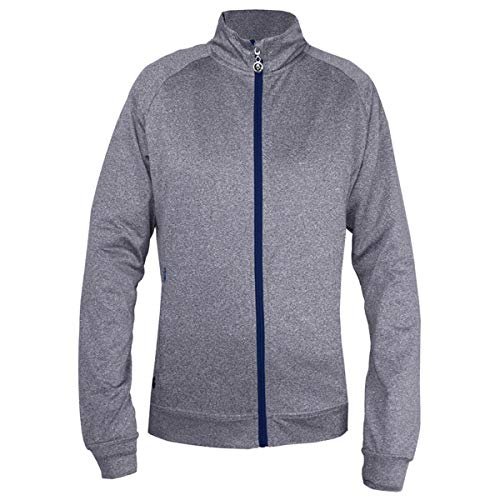 Island Green Damski golf damski kontrastowy zamek błyskawiczny elastyczny termiczny oddychający ultralekki top