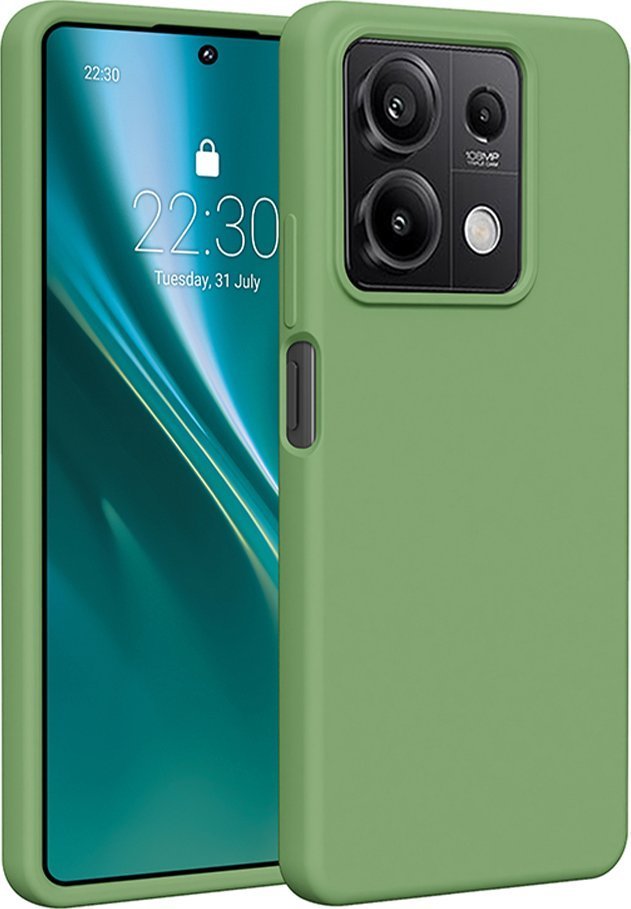 Etteri Nakładka Etteri Silicone Case do Xiaomi Redmi Note 13 5G jasnozielona