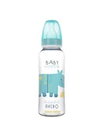 Butelki dla niemowląt - Canpol Babies Butelka wąska Africa 250 ml turkusowa - miniaturka - grafika 1