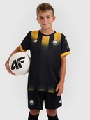 Koszulki dla chłopców - 4F Trzecia koszulka klubowa z sezonu 2025/26 dziecięca 4F x Stal Mielec - czarna 110/116 - miniaturka - grafika 1