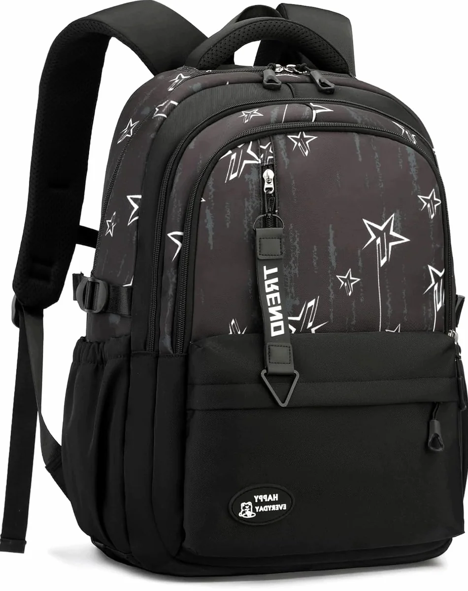 PLECAK SZKOLNY 32X20X48CM 31L WODOODPORNY PASEK WALIZKI UNIWERSALNY CZARNY