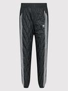 Spodnie sportowe damskie - Adidas Spodnie dresowe adicolor Classics Quilted H43918 Czarny Regular Fit - miniaturka - grafika 1