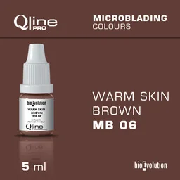 Pigment do microbladingu brwi Bioevolution Qline Pro Microblading Warm Skin Brown MB 06 5ml - Pozostałe akcesoria kosmetyczne - miniaturka - grafika 1