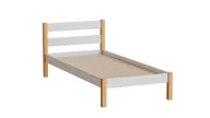 Łóżka - Łóżko Inka 90X200 Biały / Dąb Naturalny - miniaturka - grafika 1