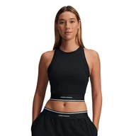 Koszulki sportowe damskie - Top treningowy damski Under Armour Meridian Rib Branded Tank - miniaturka - grafika 1